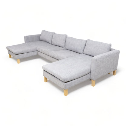 Nyrenset | Lys grå IKEA Karlstad u-sofa