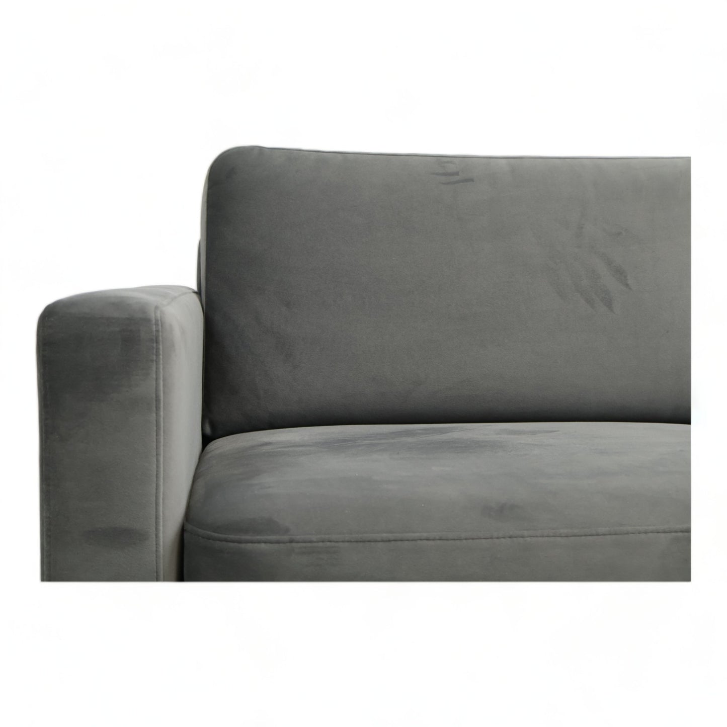 Nyrenset | Velur Grå 2-seter sofa