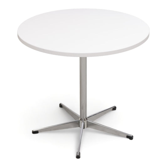 Nyrenset | Rundt (Ø80) bord i hvit/krom
