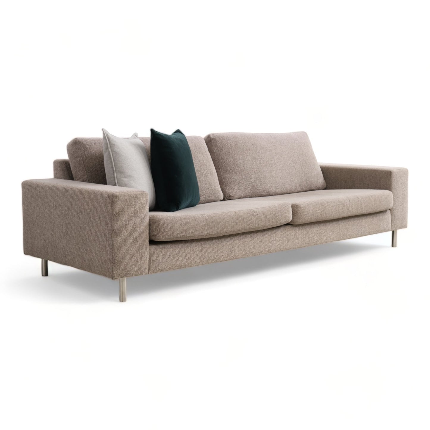 Nyrenset | Lys brun/grå 3-seter sofa