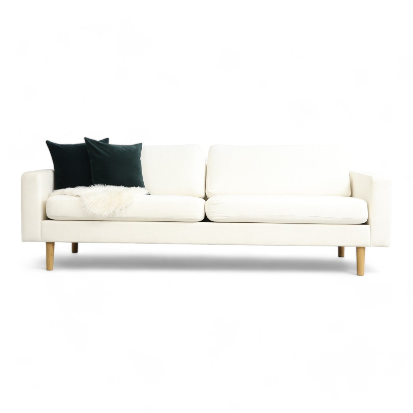 Nyrenset | Kremhvit 3-seter sofa