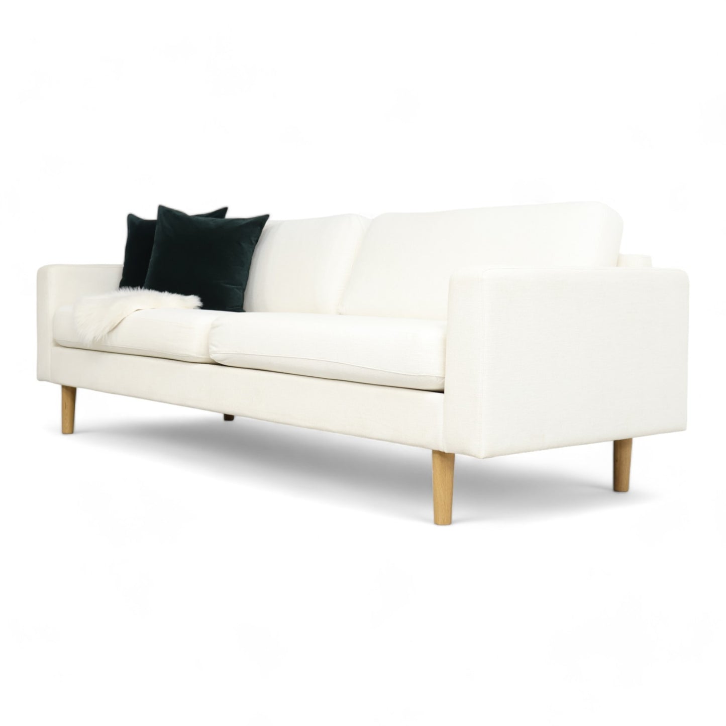 Nyrenset | Kremhvit 3-seter sofa