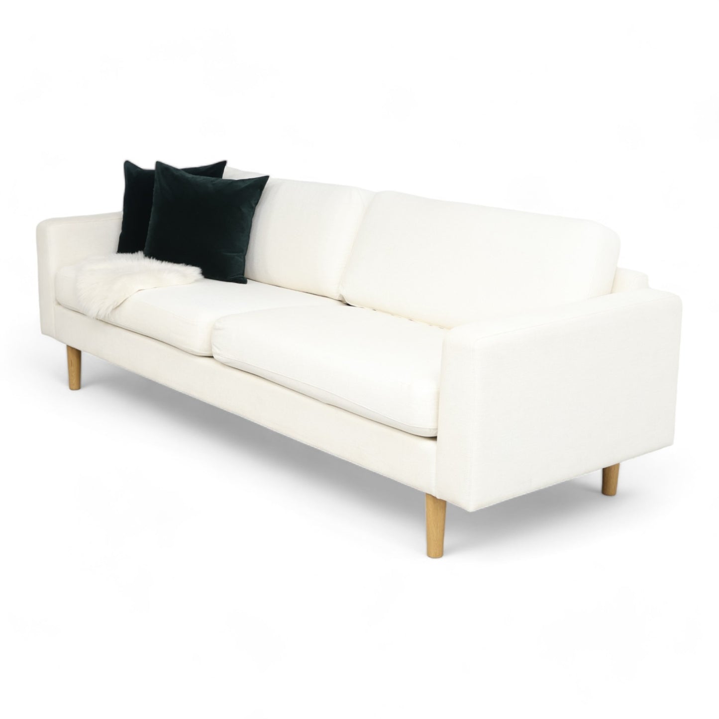 Nyrenset | Kremhvit 3-seter sofa