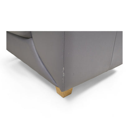 Nyrenset | Grå Hjort Knudsen hjørnesofa i skinn