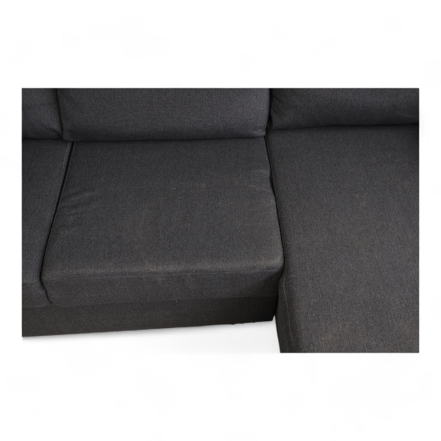 Nyrenset | Mørk grå sovesofa med sjeselong