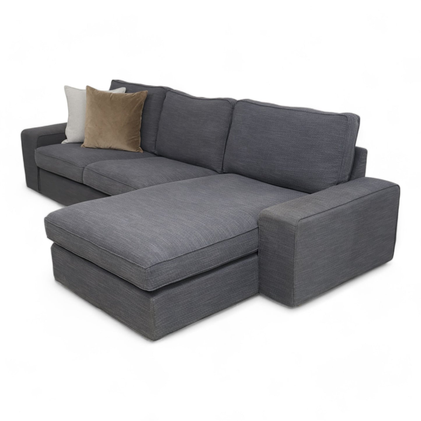 Nyrenset | Mørk grå IKEA Kivik sofa med vendbar sjeselong