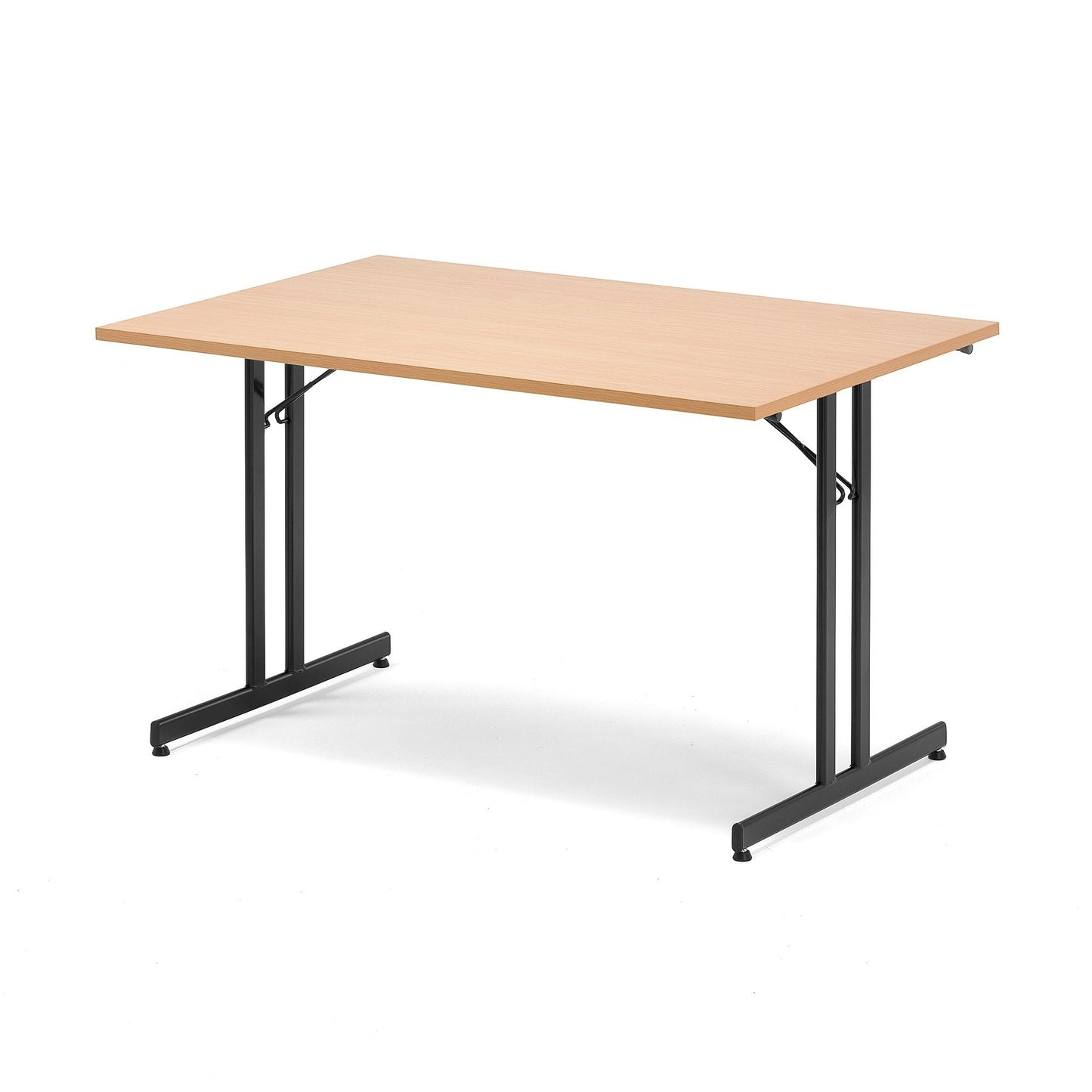 Helt nytt | Konferansebord EMILY, sammenleggbart, L1200 B800 H720 mm, bjørk/svart