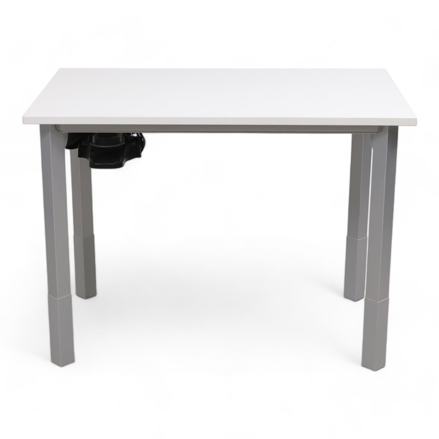 Nyrenset | Kinnarps lys grå skrivebord med PC-holder