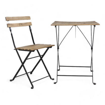 Kvalitetssikret | IKEA TÄRNÖ Bord + 2 stoler, utendørs, svart/lys brunbeiset