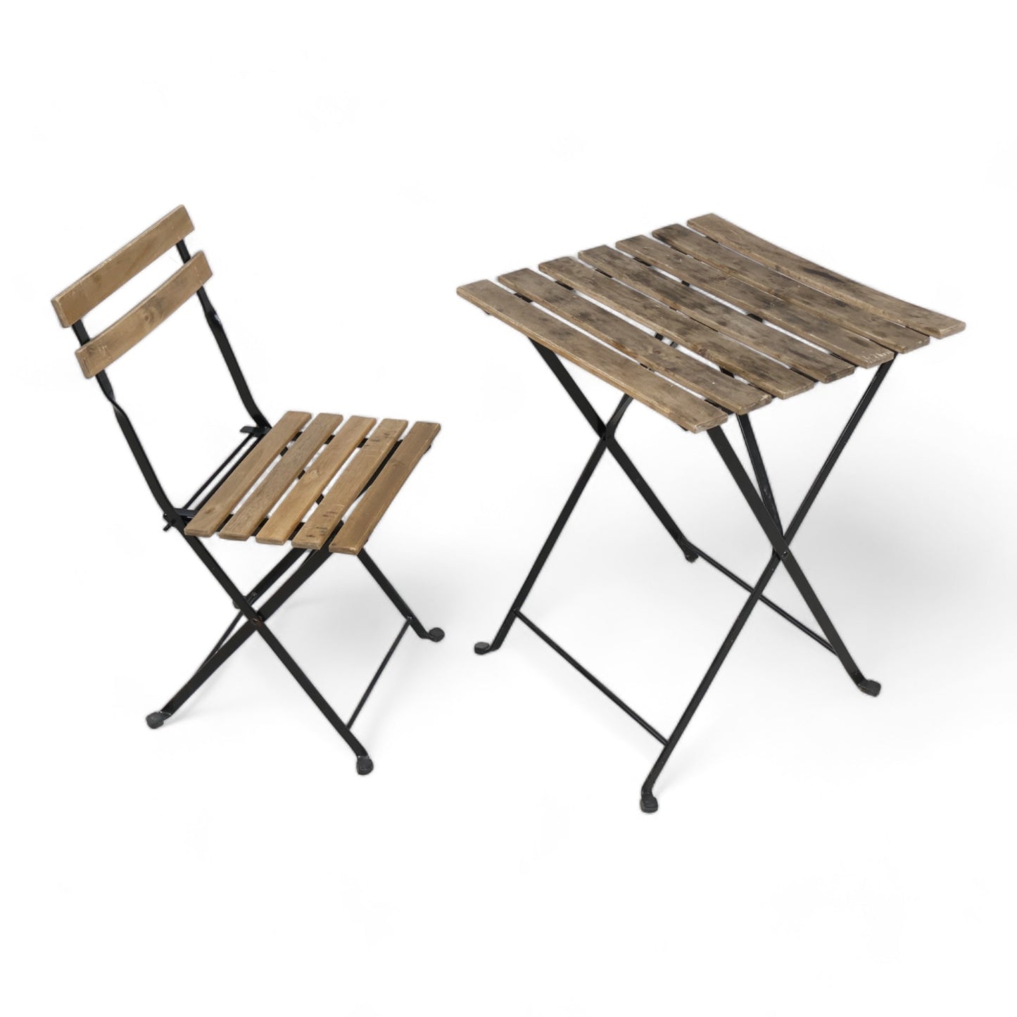 Kvalitetssikret | IKEA TÄRNÖ Bord + 2 stoler, utendørs, svart/lys brunbeiset