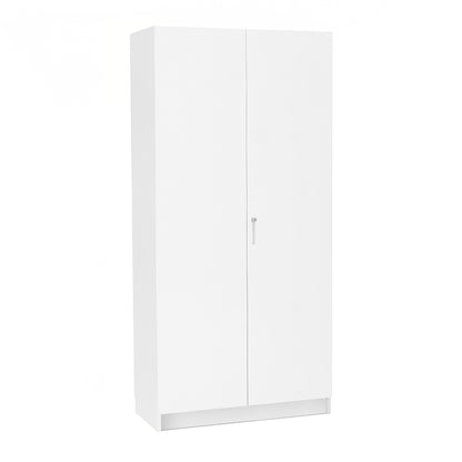 Helt nytt | Materialskap THEO med 2 hele dører, H2100 B1000 D470 mm, hvit