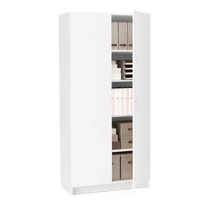 Helt nytt | Materialskap THEO med 2 hele dører, H2100 B1000 D470 mm, hvit