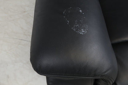 Nyrenset | Mayfield Sofa 3-seter reclinersofa i sort hud/PVC