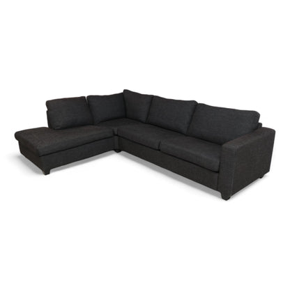 Nyrenset | Sort Sits sofa med sjeselong