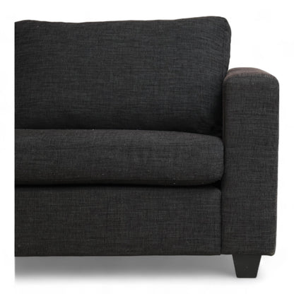 Nyrenset | Sort Sits sofa med sjeselong