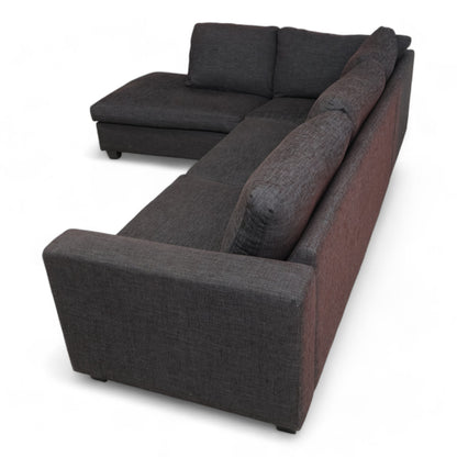 Nyrenset | Sort Sits sofa med sjeselong