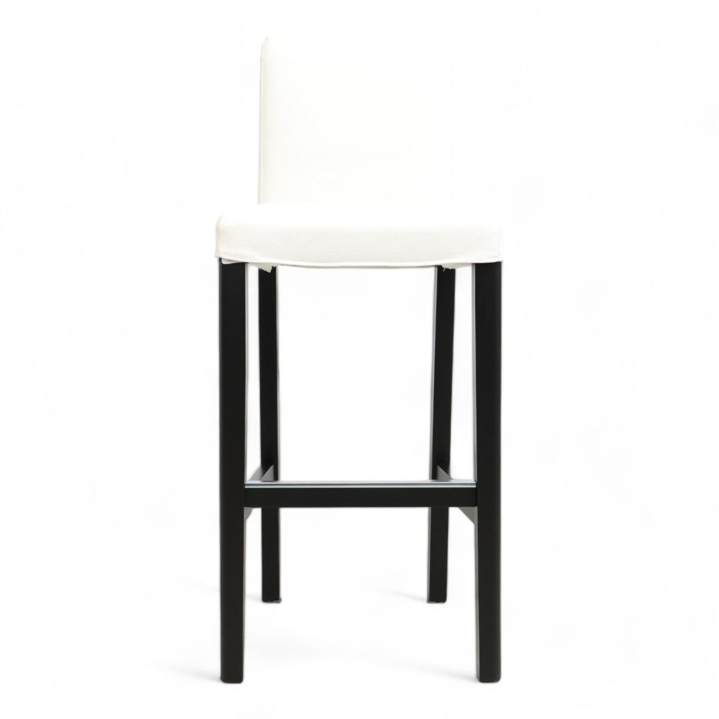 Nyrenset | IKEA Bergmund barstol i hvitt med svarte ben