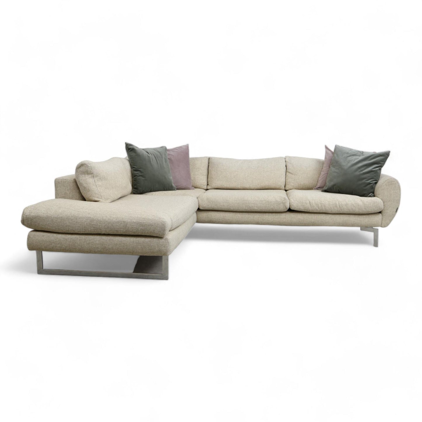 Nyrenset | Beige Furninova sjeselongsofa