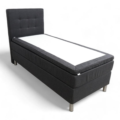 Nyrenset | Mørk grå DreamZone kontinentalseng 90x200 GOLD C35