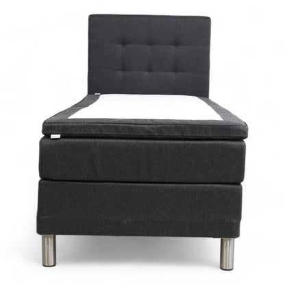 Nyrenset | Mørk grå DreamZone kontinentalseng 90x200 GOLD C35