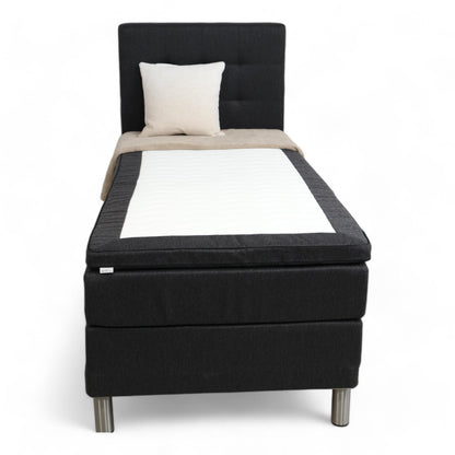 Nyrenset | Mørk grå DreamZone kontinentalseng 90x200 GOLD C35