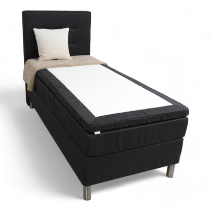 Nyrenset | Mørk grå DreamZone kontinentalseng 90x200 GOLD C35