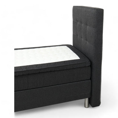 Nyrenset | Mørk grå DreamZone kontinentalseng 90x200 GOLD C35