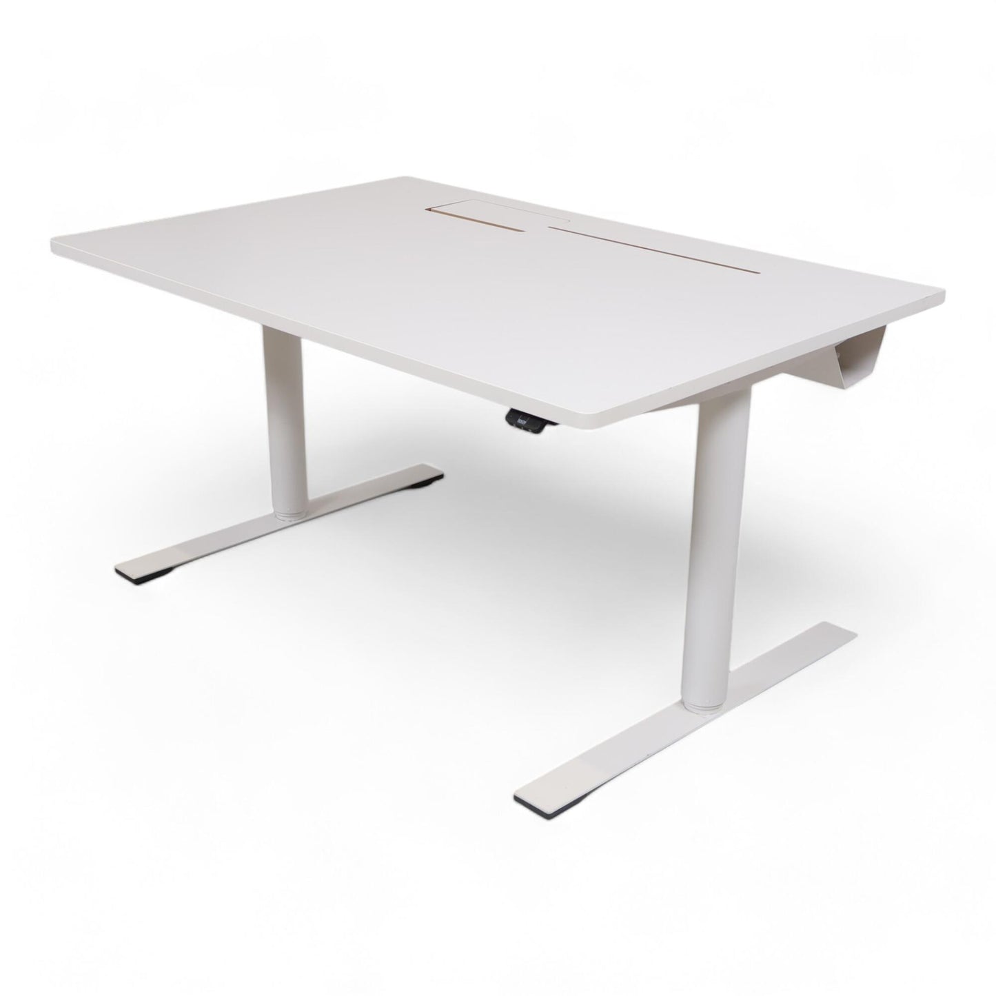 Kvalitetssikret | Hvit Dencon Delta elektriske hev/senk skrivebord 120x80cm