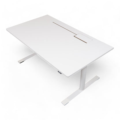 Nyrenset | Hvit Dencon Delta elektriske hev/senk skrivebord 140x80cm