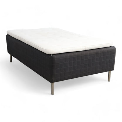 Nyrenset | Mørk grå IKEA Skårer Rammemadrass med overmadrass 120x200