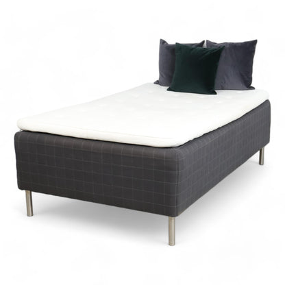 Nyrenset | Mørk grå IKEA Skårer Rammemadrass med overmadrass 120x200