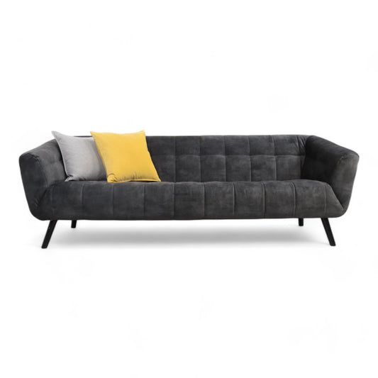 Nyrenset | Grå/grønn Troels Denmark Calgary 3-seter sofa i velur