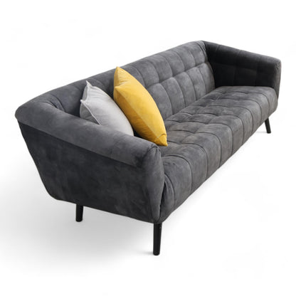 Nyrenset | Grå/grønn Troels Denmark Calgary 3-seter sofa i velur