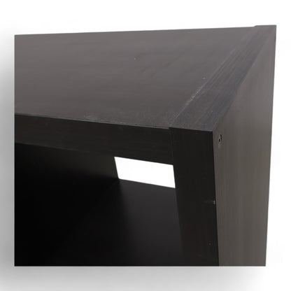 Nyrenset | IKEA Kallax TV-benk, Brunsvart med 4 innsatser