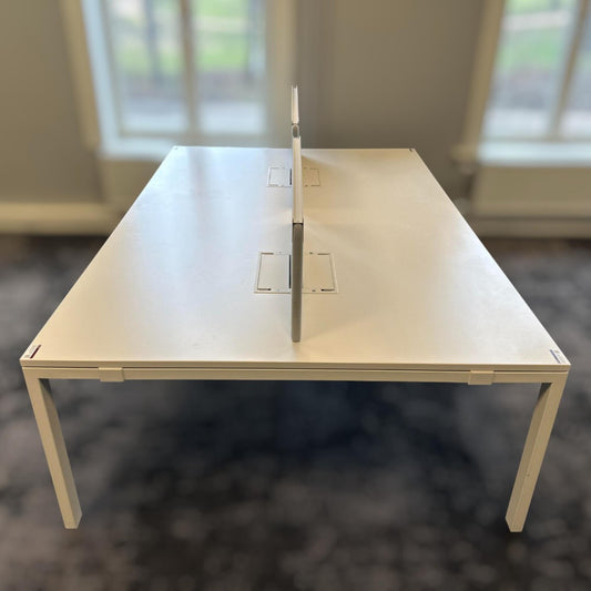 Vitra WorkIT kontorbord for 6 plasser i hvit, 240x160 cm