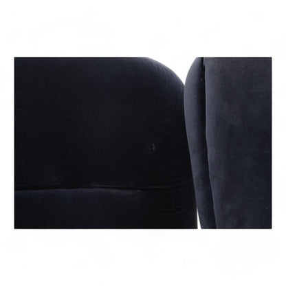 Nyrenset | Mørk blå Fogia Bollo lenestol i velur