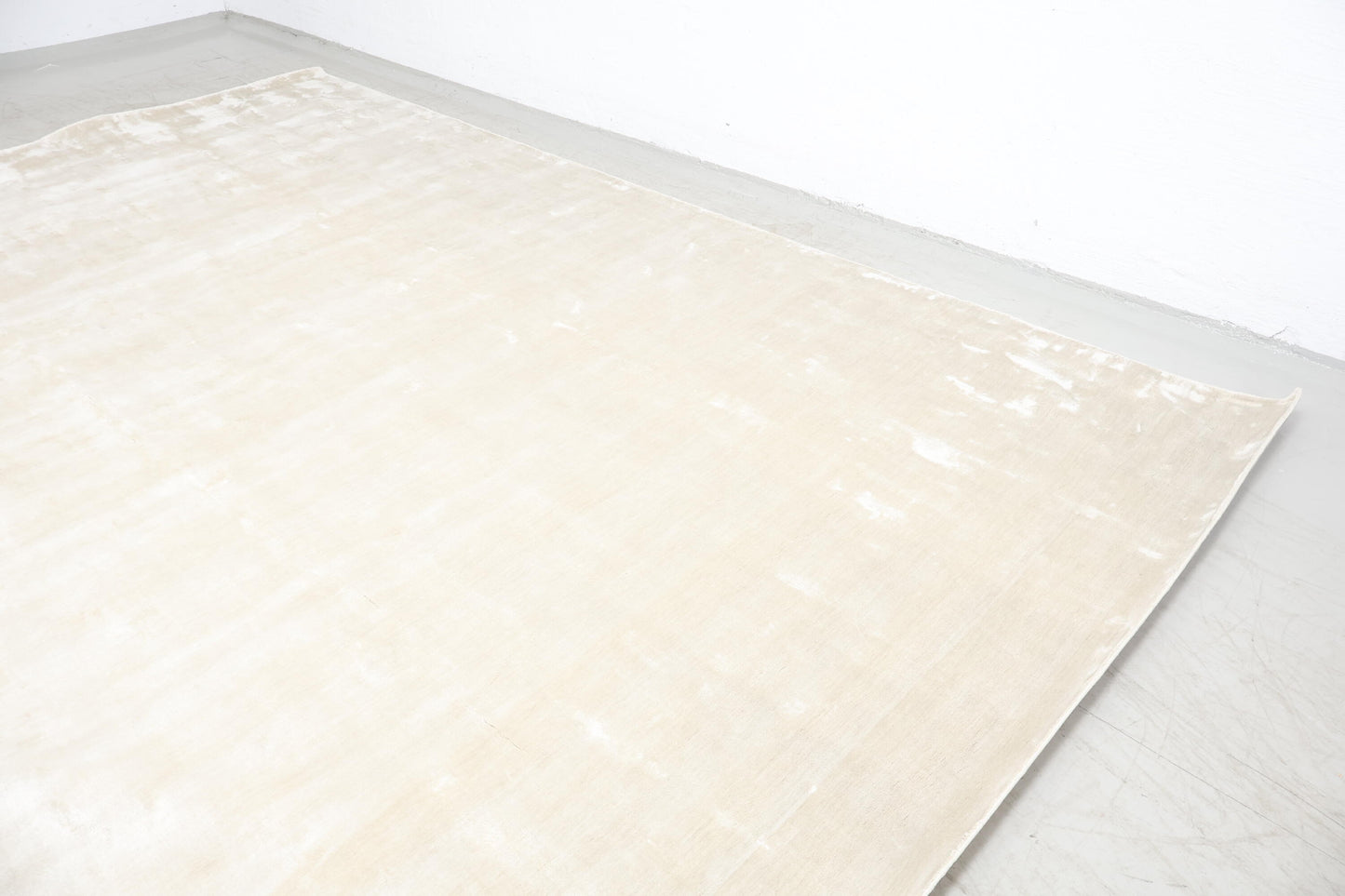 Ubrukt | Lyst beige Solid Viskosteppe Francis Pearl 300x400cm