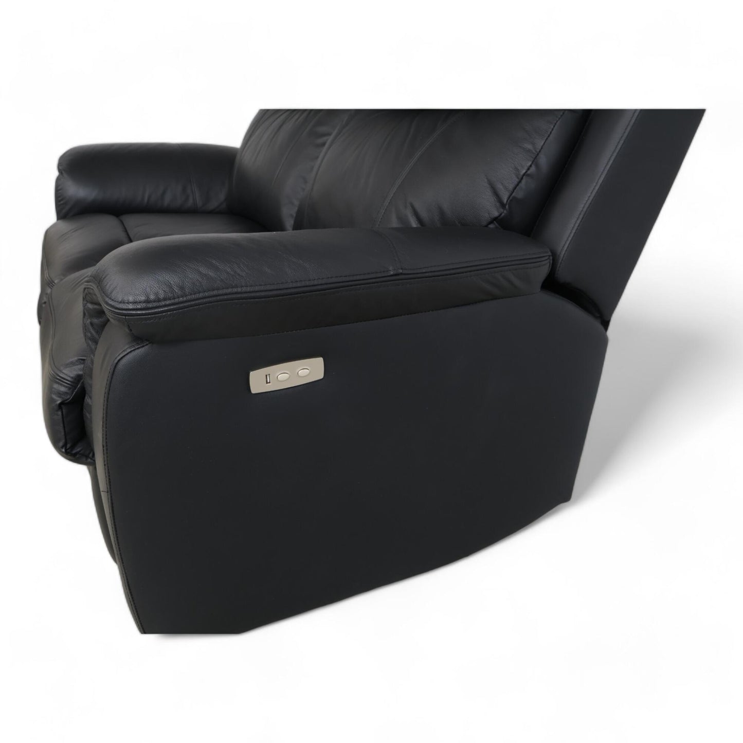 Nyrenset | Sort Mayfield 2-seter reclinersofa i Hud/PVC