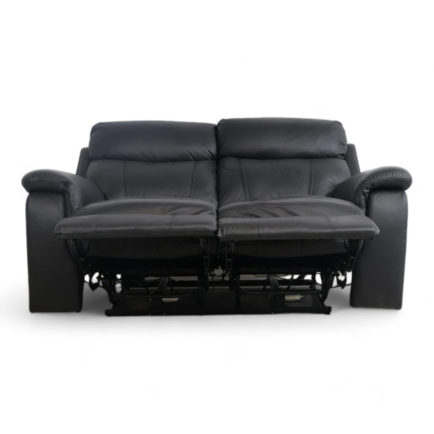 Nyrenset | Sort Mayfield 2-seter reclinersofa i Hud/PVC