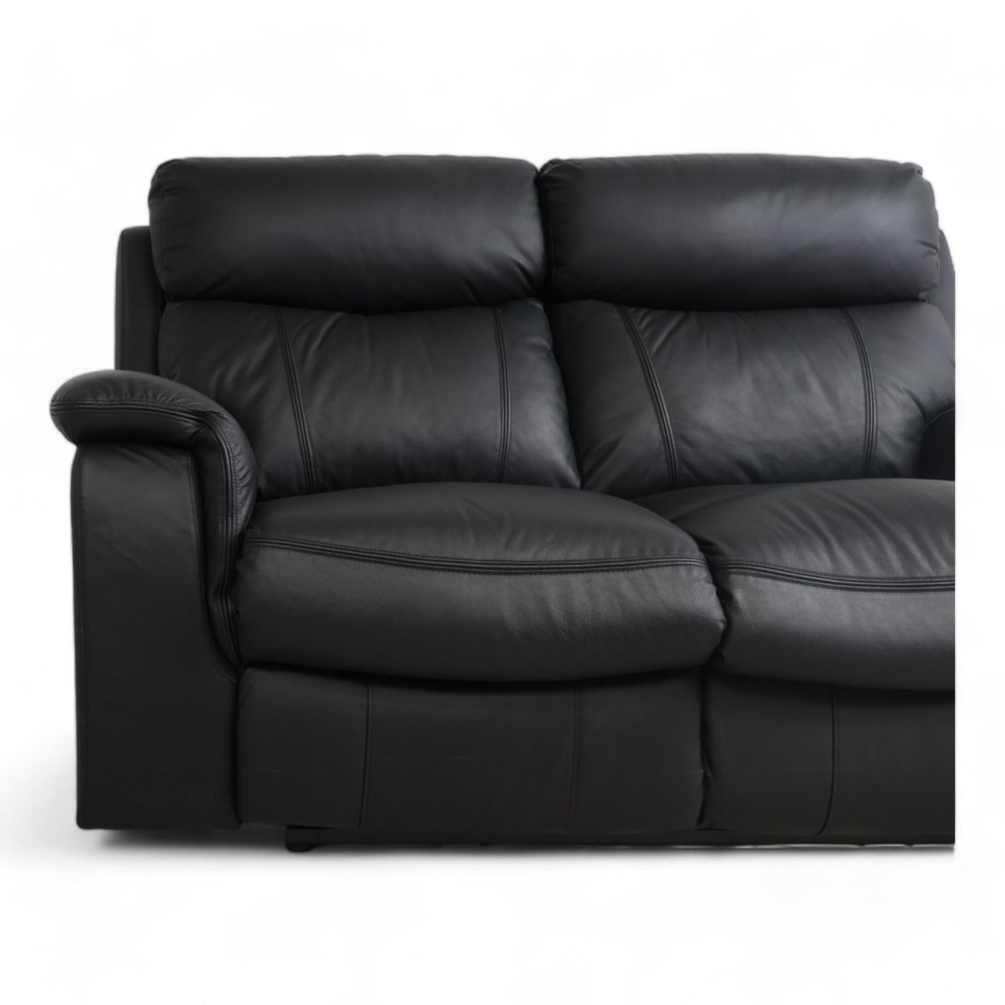 Nyrenset | Sort Mayfield 2-seter reclinersofa i Hud/PVC