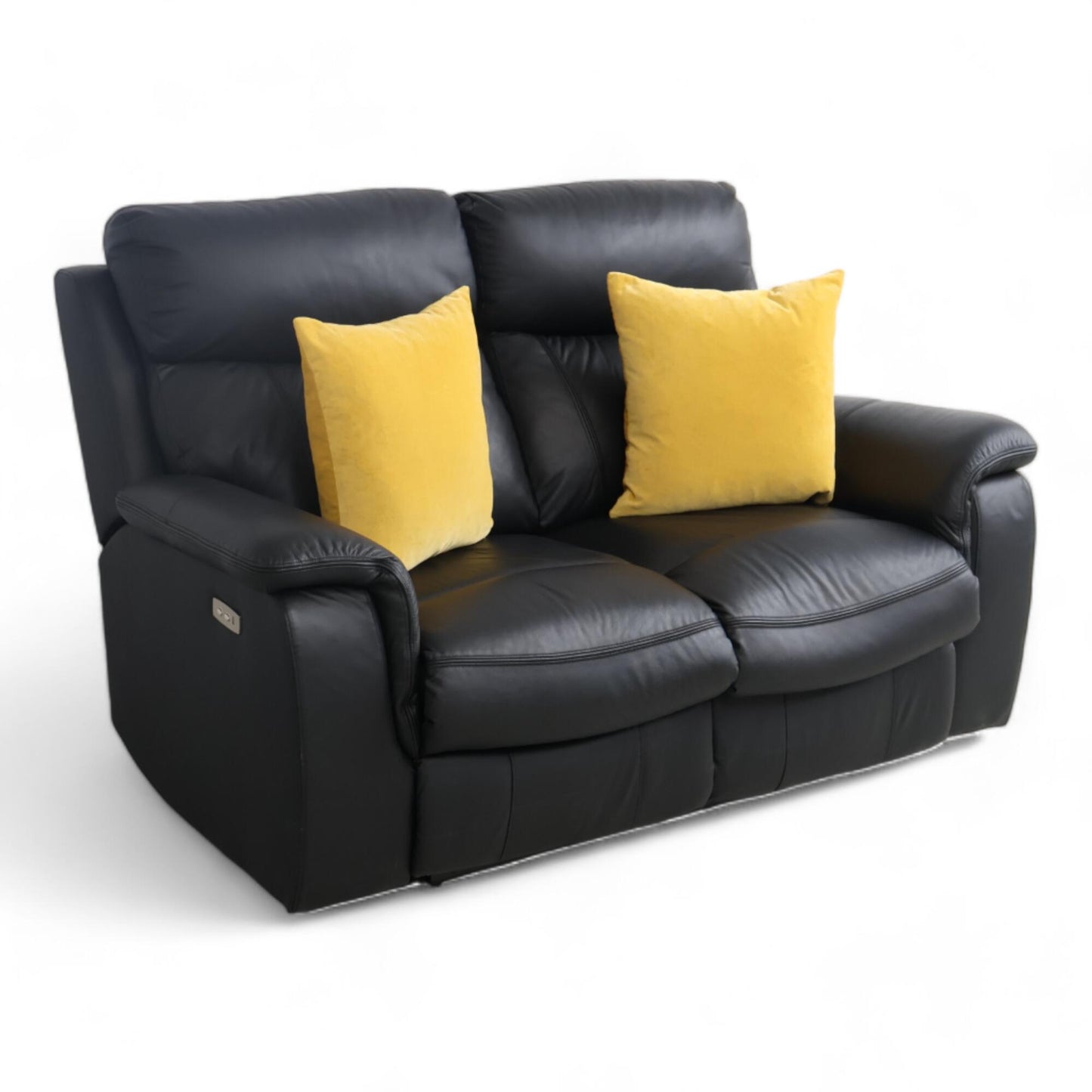 Nyrenset | Sort Mayfield 2-seter reclinersofa i Hud/PVC