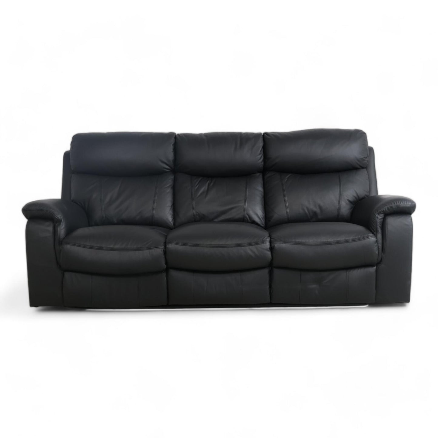 Nyrenset | Sort Mayfield 3-seter reclinersofa i Hud/PVC