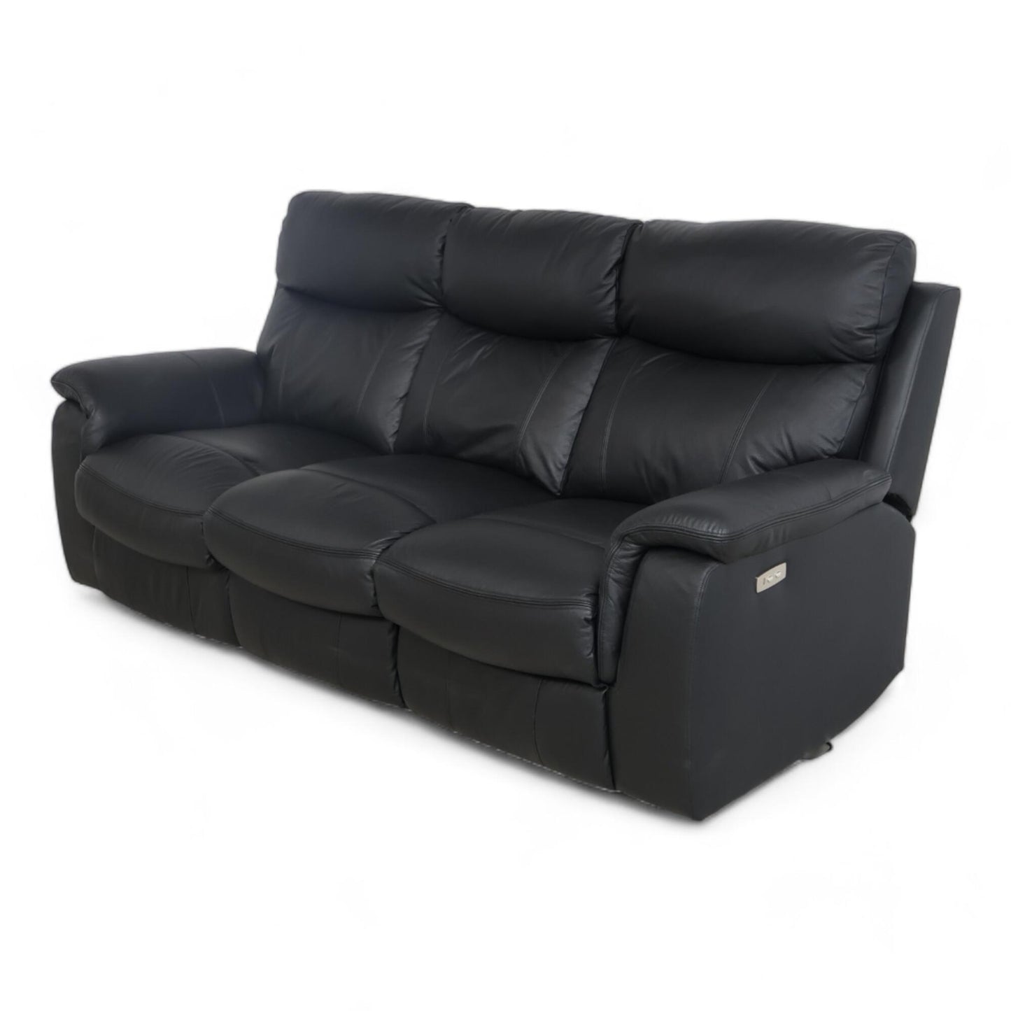 Nyrenset | Sort Mayfield 3-seter reclinersofa i Hud/PVC