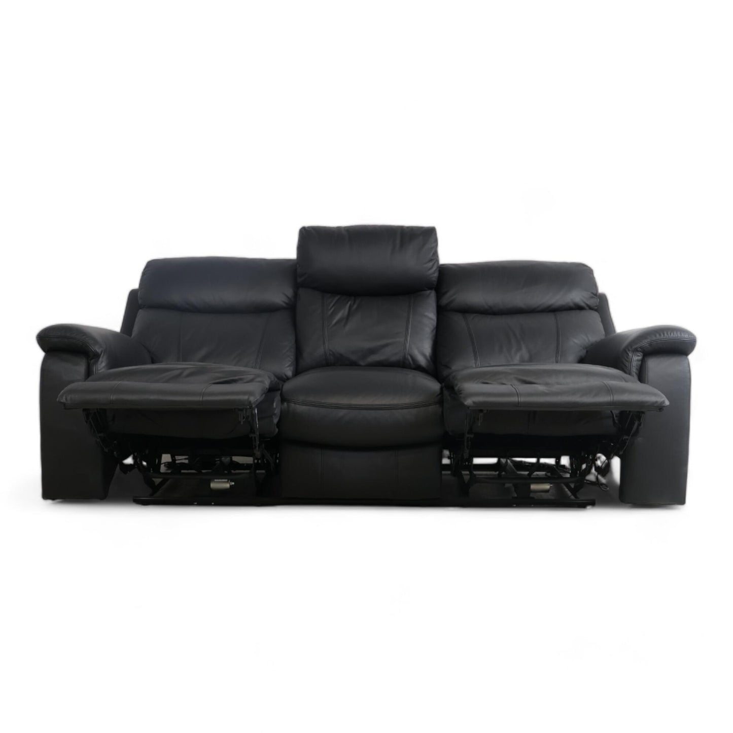 Nyrenset | Sort Mayfield 3-seter reclinersofa i Hud/PVC