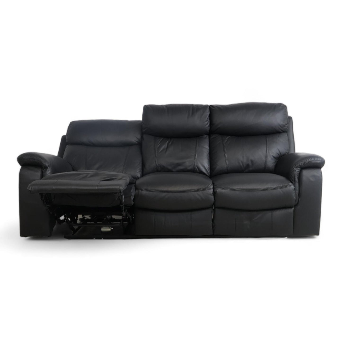 Nyrenset | Sort Mayfield 3-seter reclinersofa i Hud/PVC