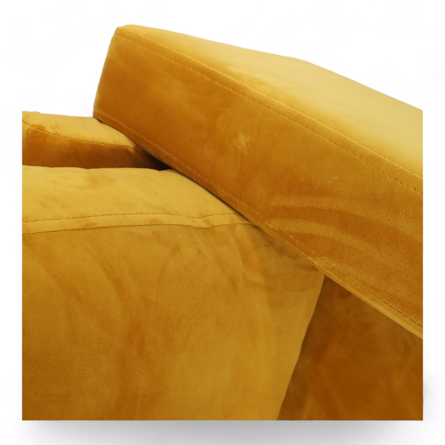 Nyrenset | Skeidar 3-seter sofa i gul velur
