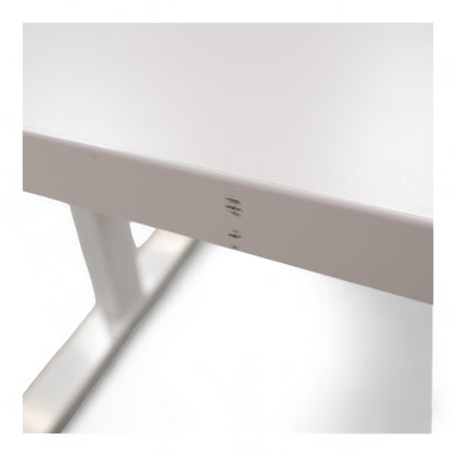El hev/senk 120x80 helhvit skrivebord