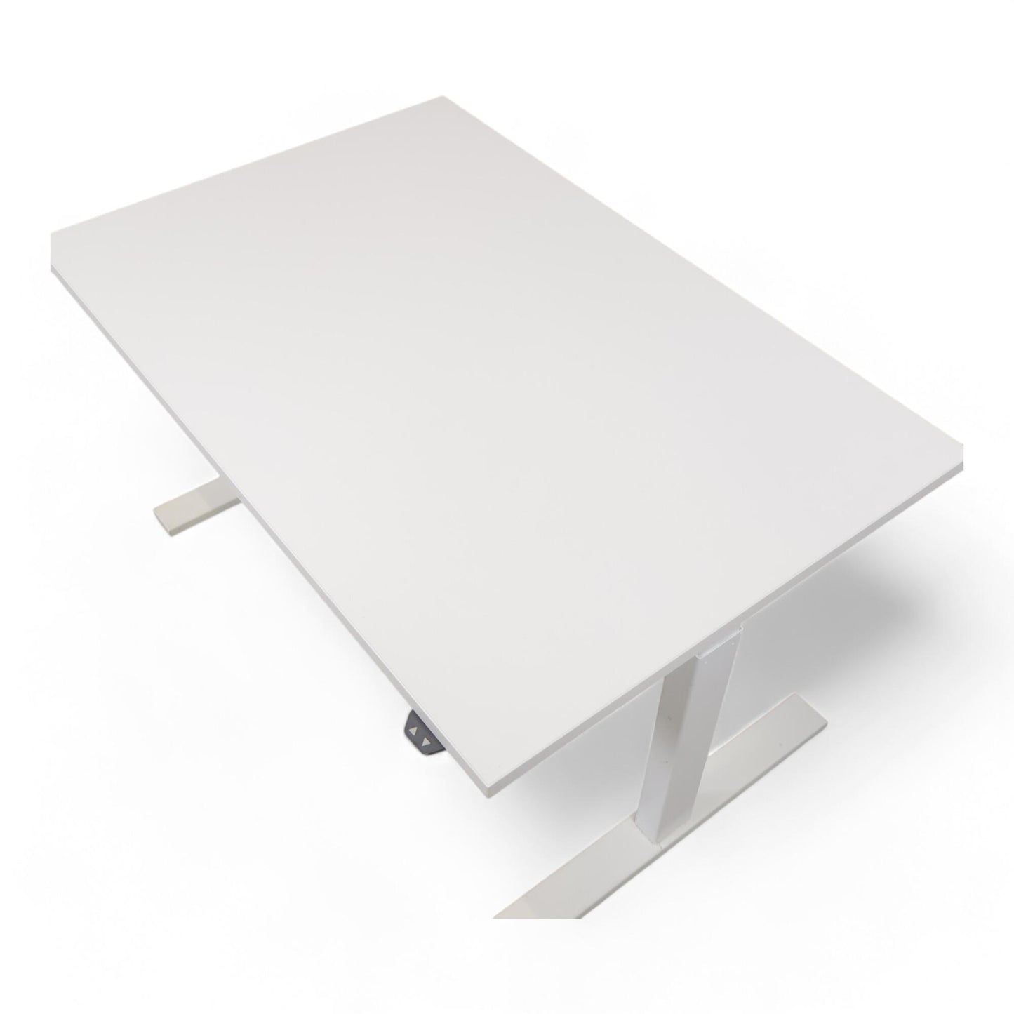 El hev/senk helhvit skrivebord, 120x80