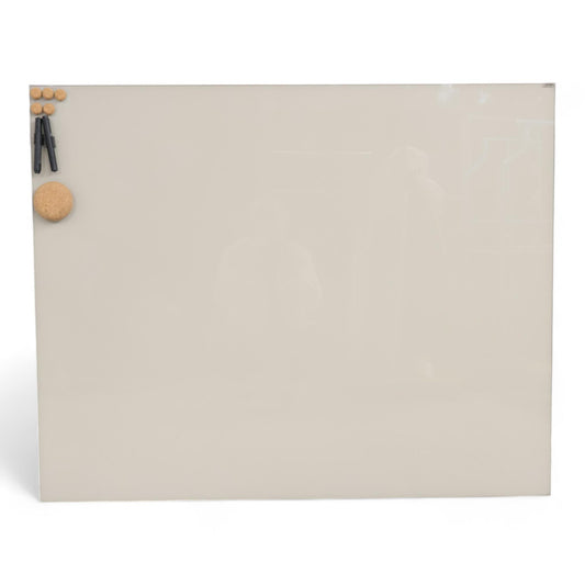 Utmerket tilstand | Osnes Mood glasstavle i beige, 125x100 cm