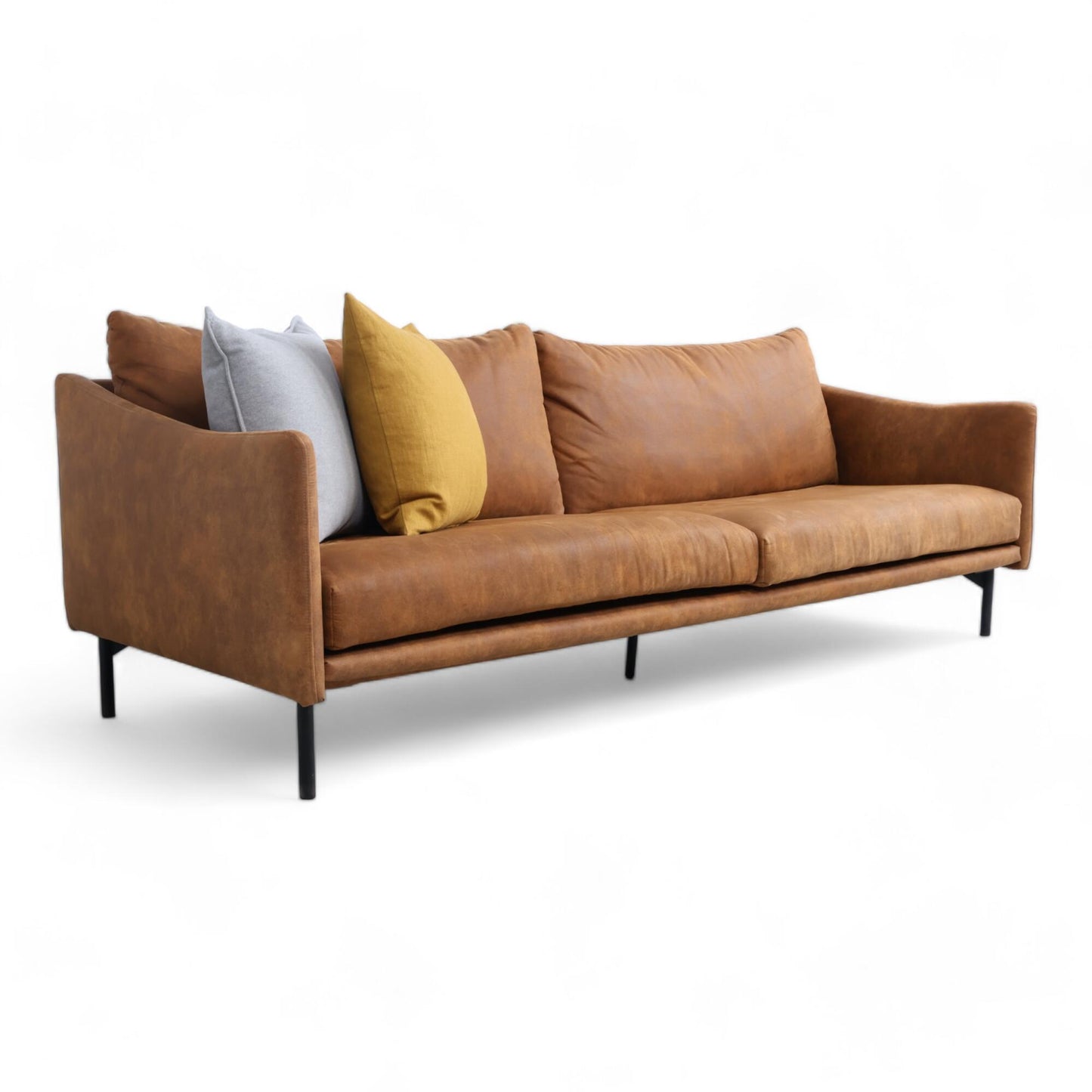 Utmerket tilstand | Brun Trendrom Harpan 3-seter sofa i skinn